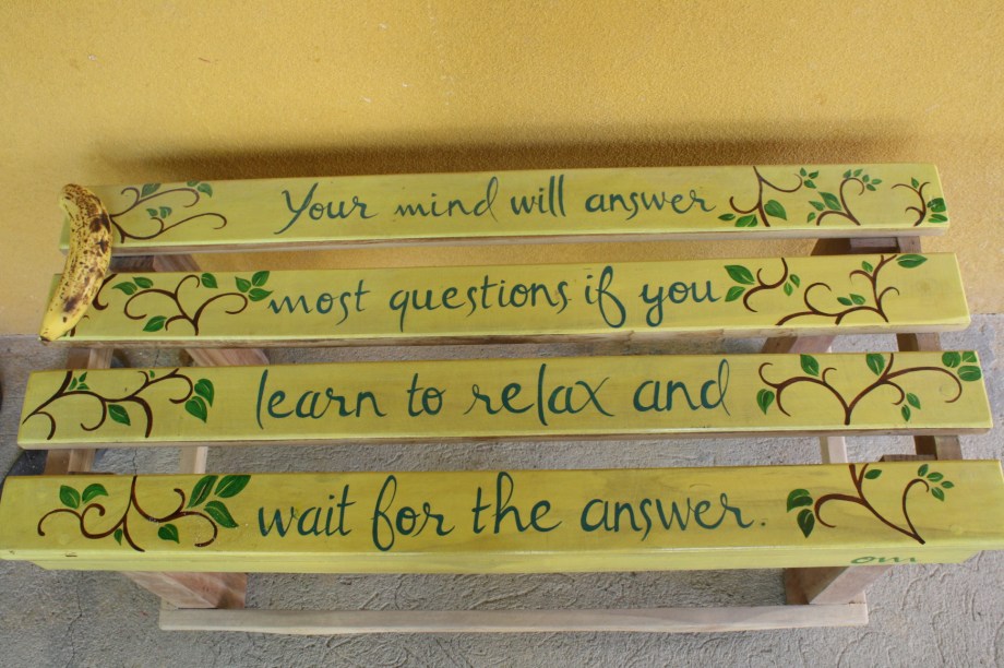 All of the benches at Casa Zen were painted.