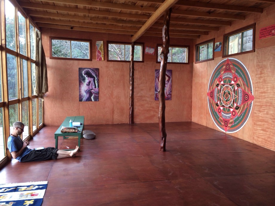 The  view of the mural in the room