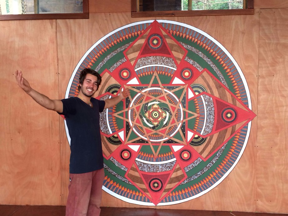 This amazing babe of a being created this mandala from start to finish while work trading at the ranch.