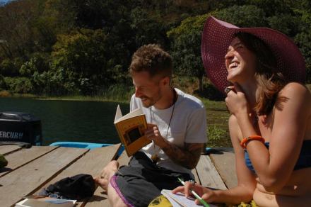 "Today was the best day of my life," Mark, the wonderful man with the Hafiz book in hand, said hours after this picture was taken. 